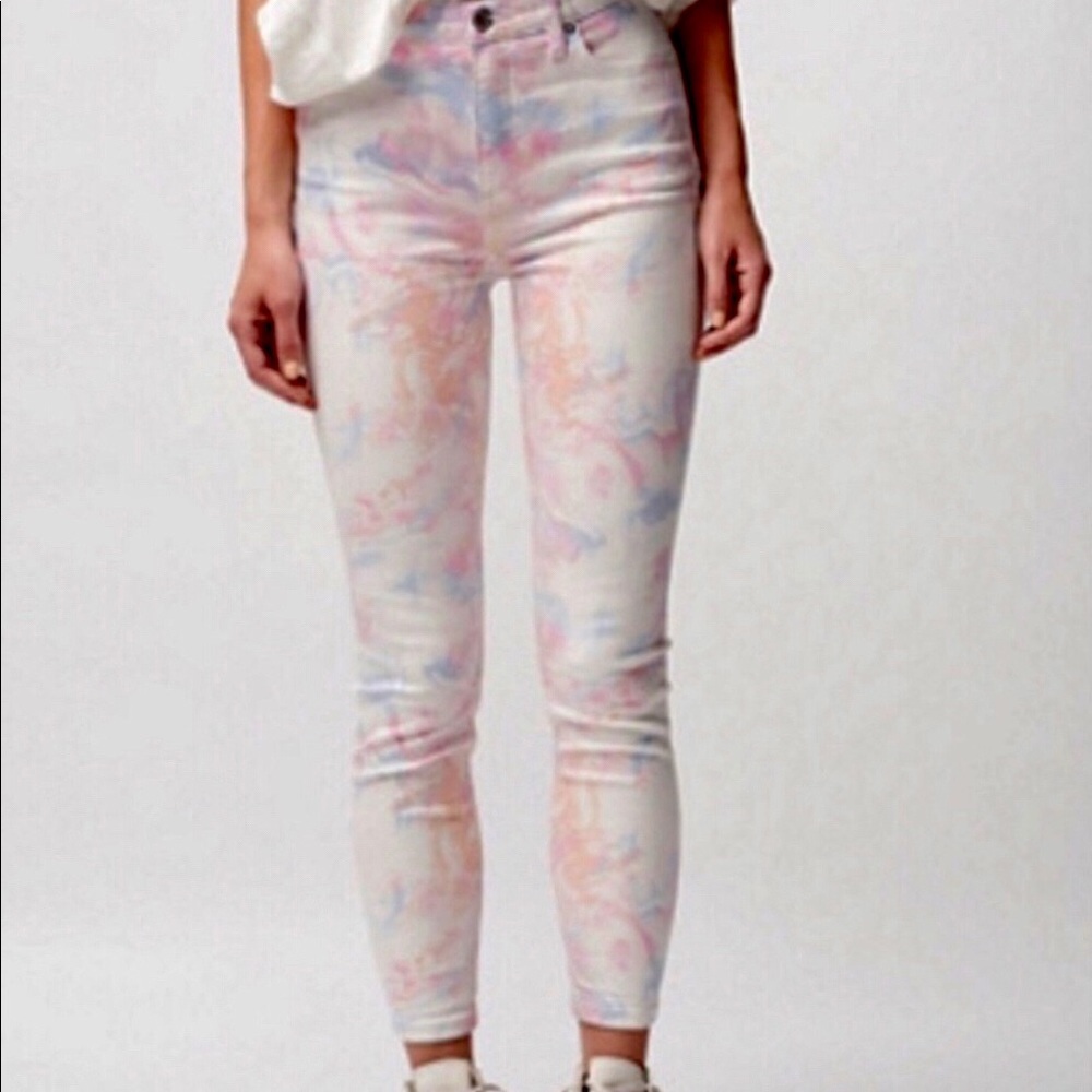 *RARE* EUC Free People Pastel Tie Dye Skinny Jean